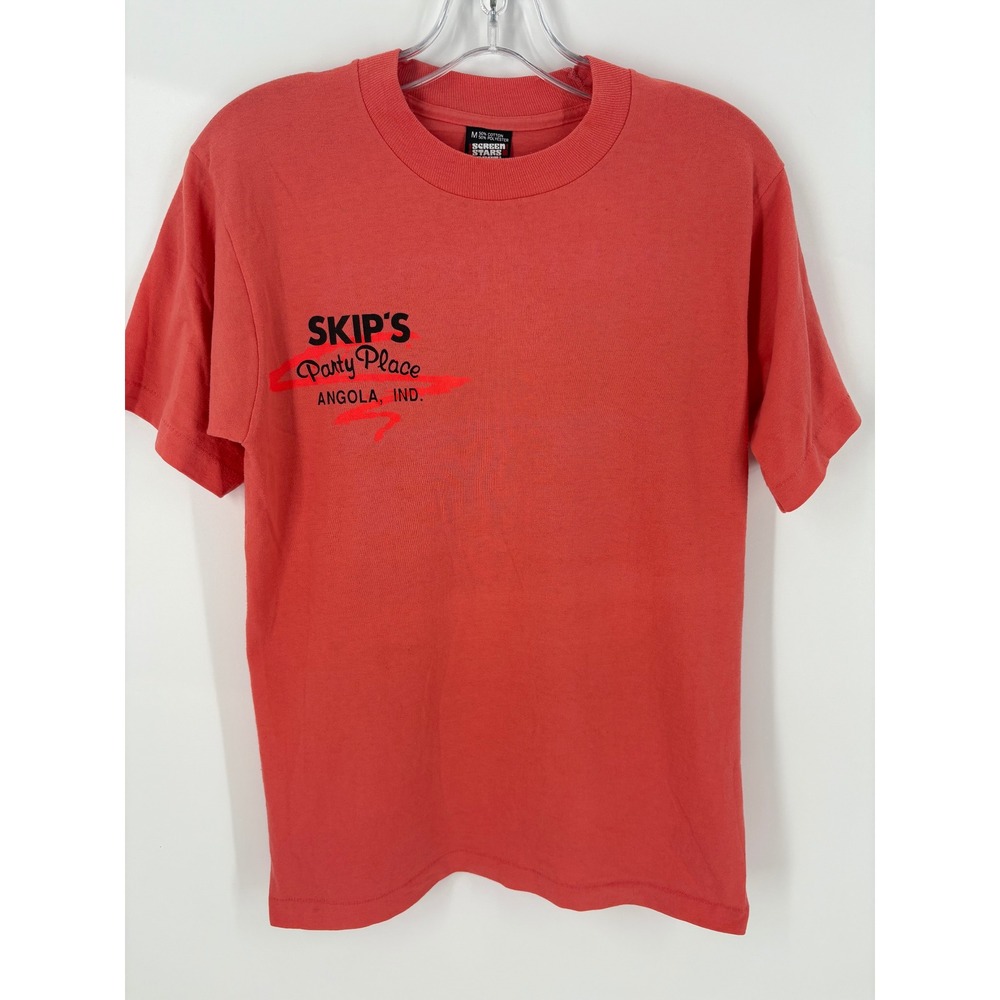 Skip's Party Place T Shirt Medium Screen Stars Best Graphic Tee Angola Indiana